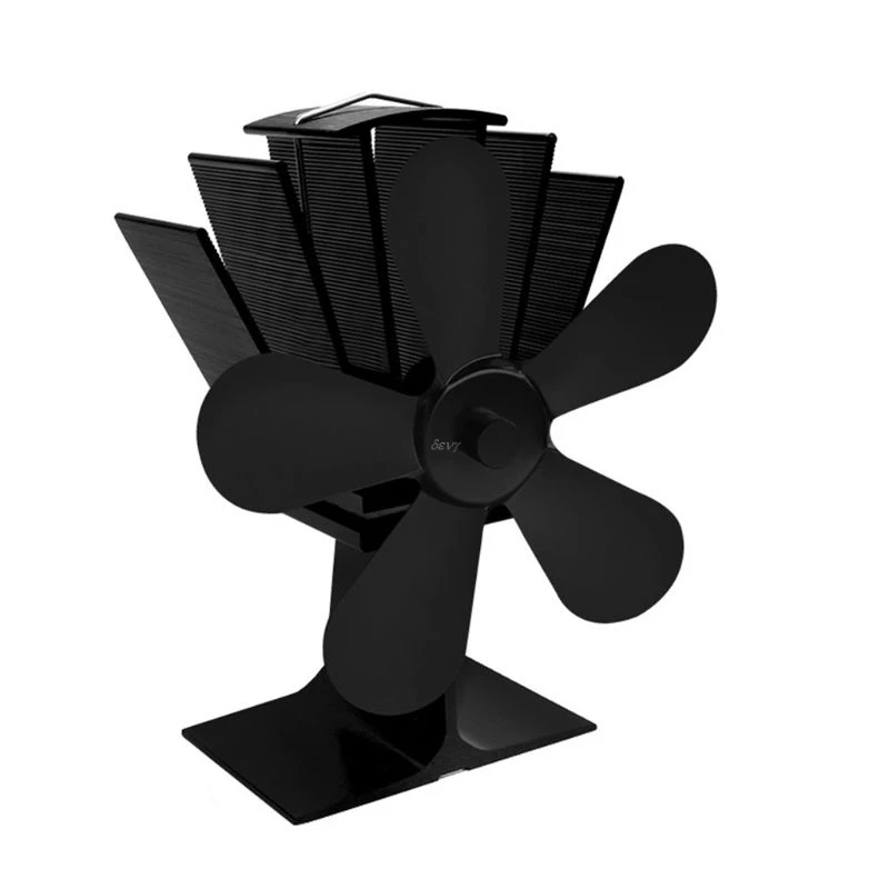 5 Blades Heat Self-Powered Stove Top Fan Aluminium Silent Eco-Friendly Fuel Saving | Обустройство дома