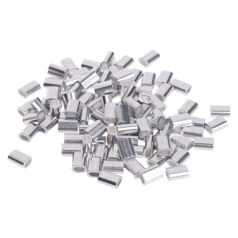 

100 Pcs Fishing Double Tube Copper Line Sleeves Connector Crimp 0.8/1/1.2/1.5mm
