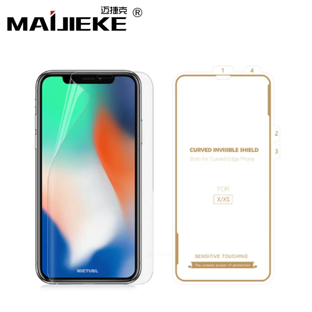 

3D Curved Full Edge TPU Clear Protective Guard Front Film for iphone X 8 7 6s 6 Plus XR XS Max Hydrogel Screen Protector Cover