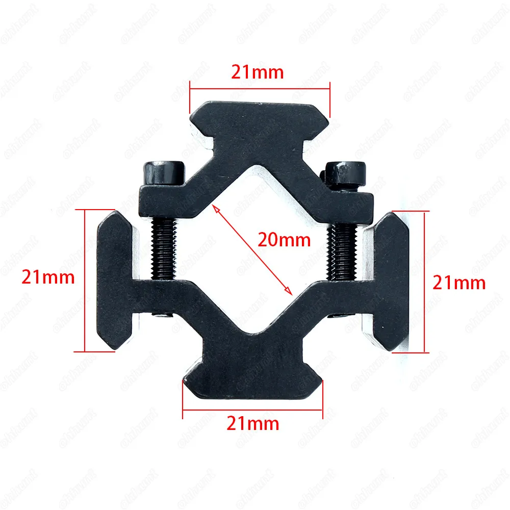 ohhunt Tactical 3 Slots Four Side Mount Picatinny Weaver Adapter Rail Base for Hunting AR 15 Rifle Sight Laser Flashlights (8)