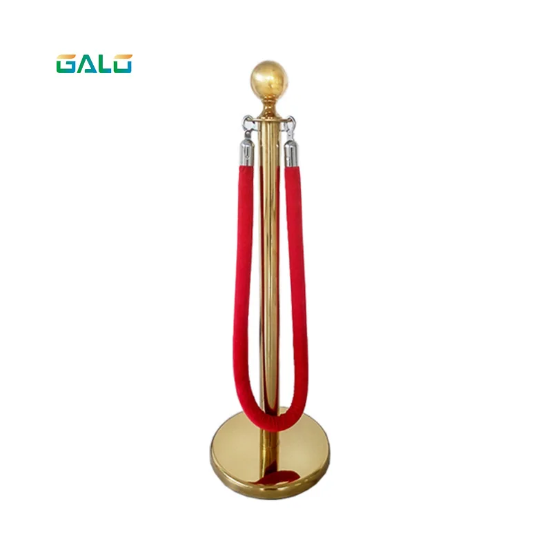 

High quality 1.5m long red twisted lining lining rope, flannel lanyard rope for welcoming queuing columns, pole fences, stands