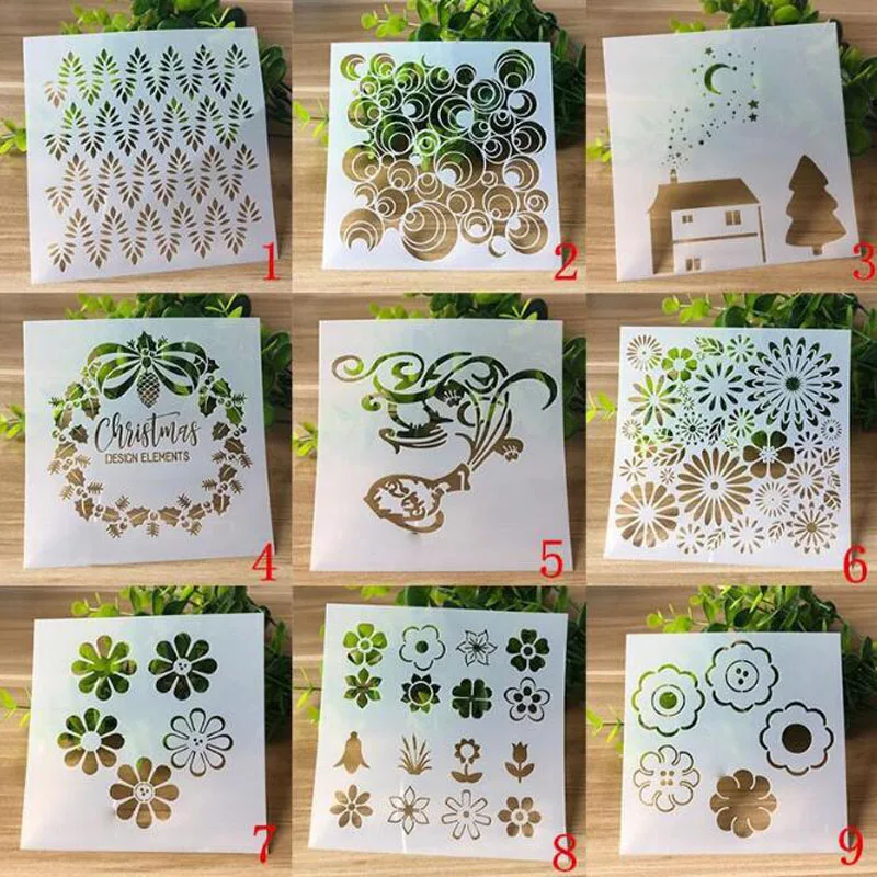 

Stencil Reusable DIY Stencil Bullet Journal Openwork Flowers Scrapbook Coloring Embossing Album Decorative Paper Card Template