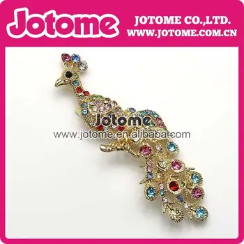 

Wholesale Rhinestone Peacock Brooch Jewelry ,Gold Metal Plated Fashion Brooch Pins
