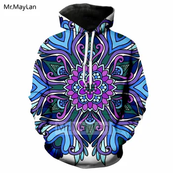 

Hipster 3D Print Mandala Chakra Meditation Hoodies Men/women Fashion Streetwear Tops Trippy Jackets Boys Modis Clothes Oversized