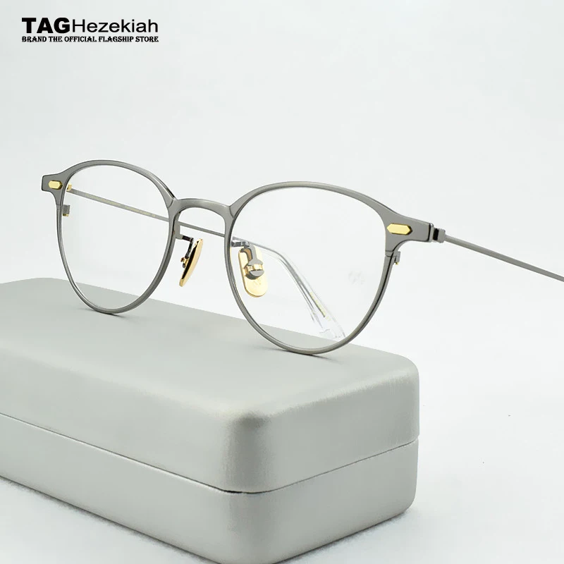 

fashion titanium glasses frame men women Retro myopia computer Brand eyeglasses frames Ultralight spectacle frames 47-21-145