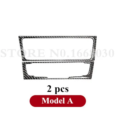 Углеродного волокна консоль CD& AC декоративный кожух для Audi A5 S5 2008 - Название цвета: A