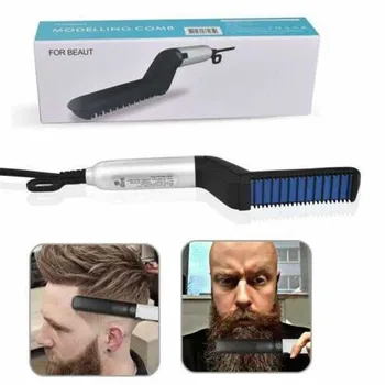 

Multifunctional Hair Comb Brush Beard Straightener Hair Straighten Straightening Comb Hair Curler Quick Hair Styler For Men