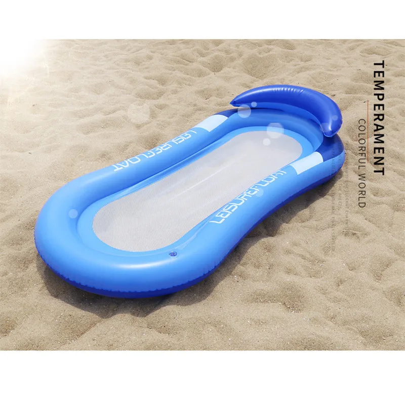 Открытый плавающей воды гамак пляжный шезлонг спинки кресло плавающий спальный кровать стул подушки надувные кровать плавательный матрац