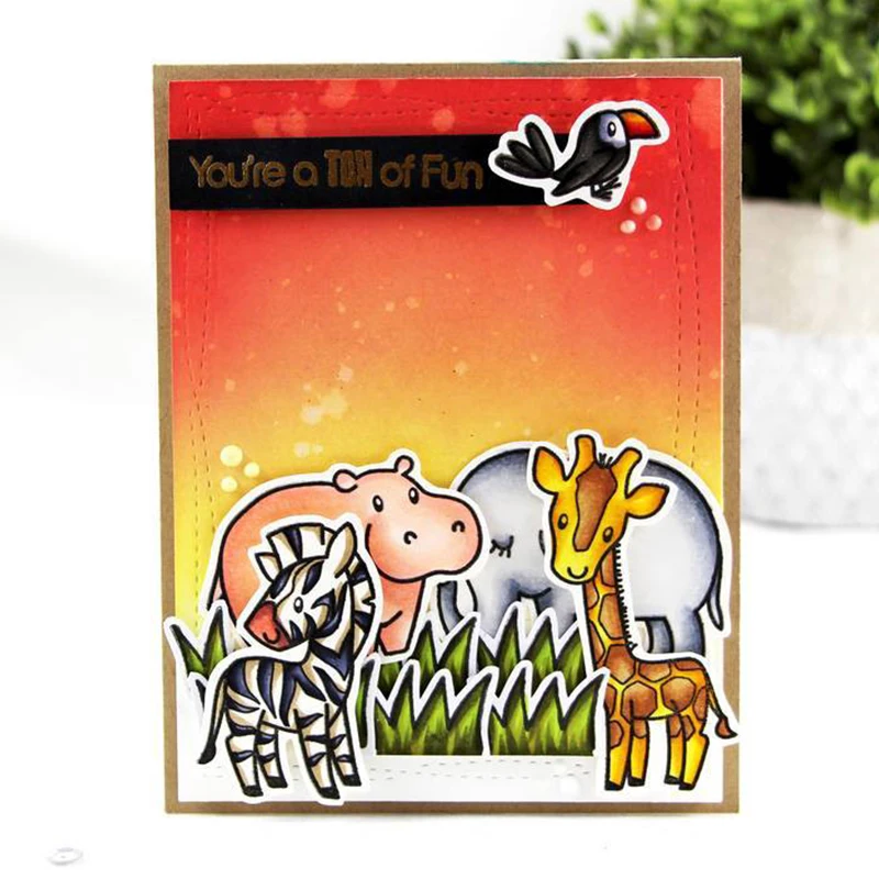 

Wild Time Animals Clear Stamp DIY Stencil For Scrapbooking Handcraft Embossing Template Paper Cards Crafts Fun New Handmade