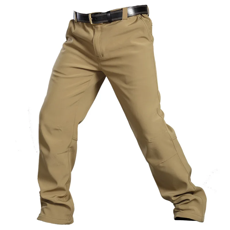 Men's Military Soft Shell Fleece Trouser Waterproof Tactical Sharkskin TAD Pants 