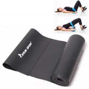 

2m Resistance Exercise Fitness Band Training Black Yoga Rubber Pilates Stretch for wholesale and free shipping kylin sport