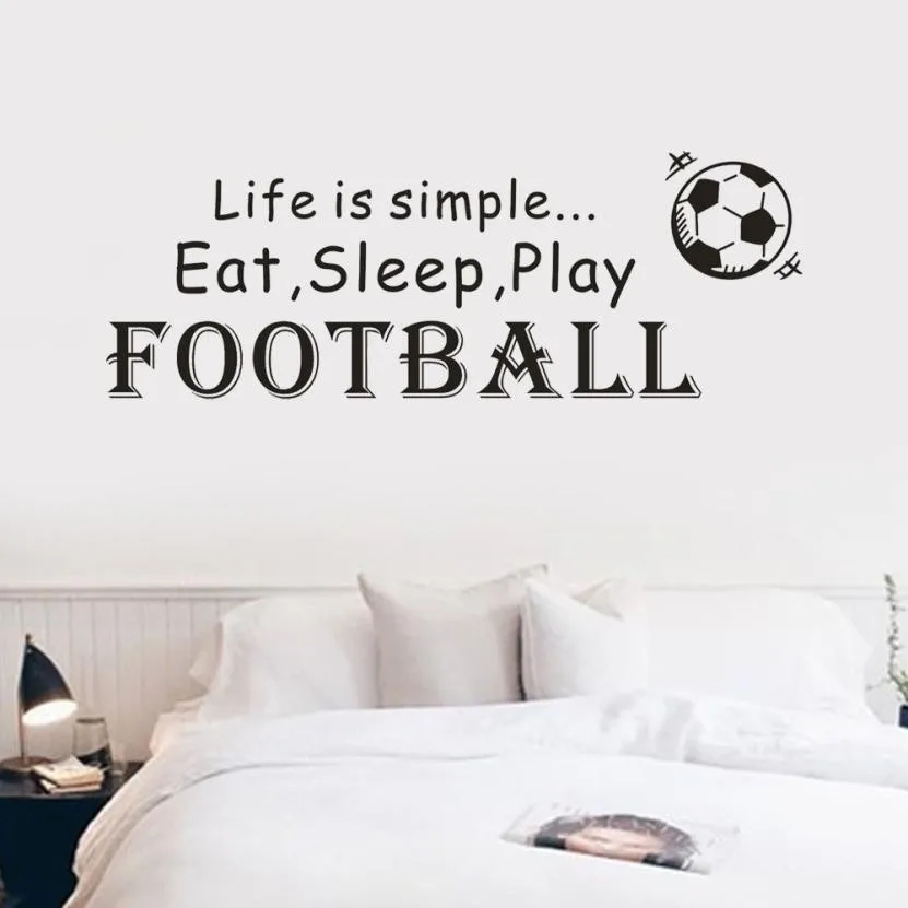 

DIY Wall Stickers Football PVC Removable Art Vinyl Mural Home Room Decor Living room Bedroom Pattern Wallpaper Drop Shipping