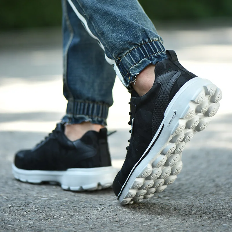 CHAISHOU men woman Couple Work shoes Couple Breathable lace-up Steel Toe Anti-smashing anti-piercing Casual safety Boots CS-150