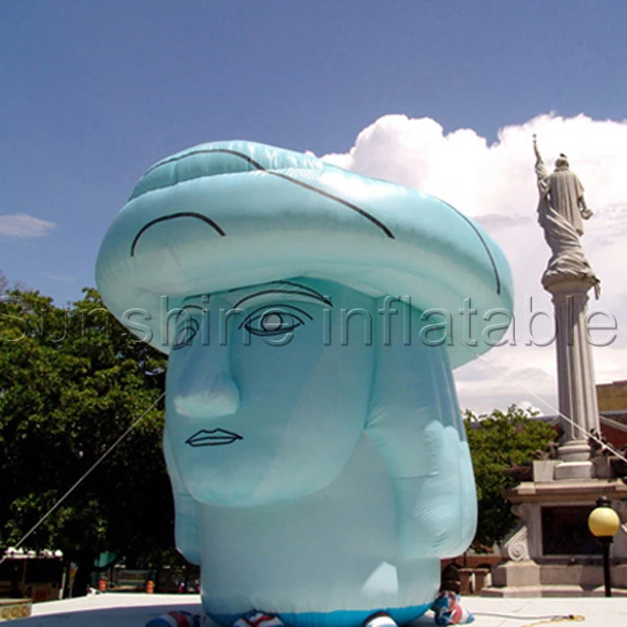 

Customized 3m giant full printing inflatable statue head for advertising
