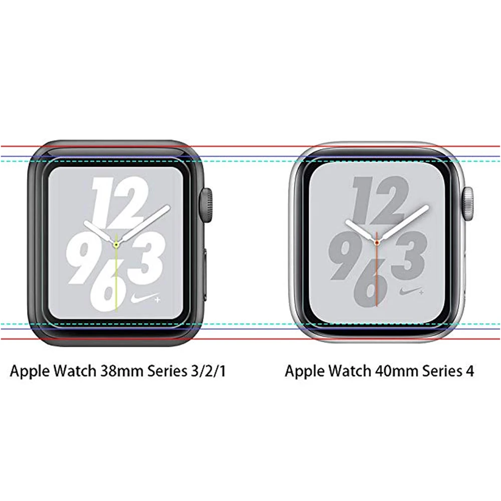 Full For Apple Watch 4 accessories iwatch 44mm 40mm 9D watch Anti-Shock TPU Screen Protector Cover Protective Film