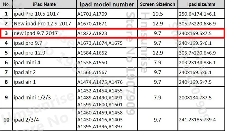 ipad 9.7 2017 A1822