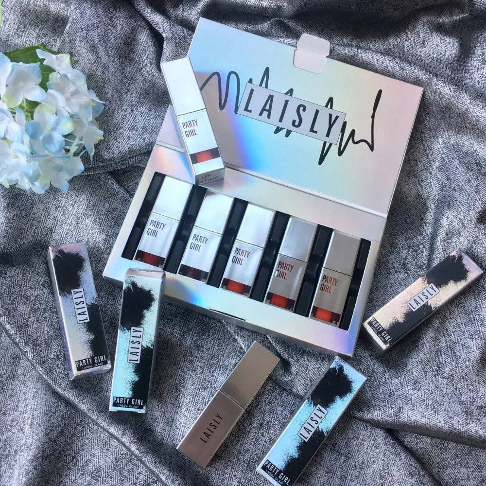 

BEAUTY GLAZED 5pcs/Set Liquid Lipstick Lip Gloss Professional Makeup Matte Lipstick Lip Kit Long Lasting Cosmetics Maquiagem