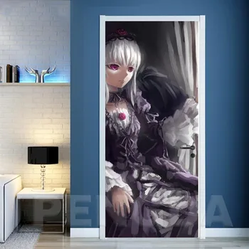 

Hand Painted Anime Self Adhesive Decal PVC Waterproof Art Home Decoration Suit Paper DIY Living Room Steel Door 3D Print Sticker