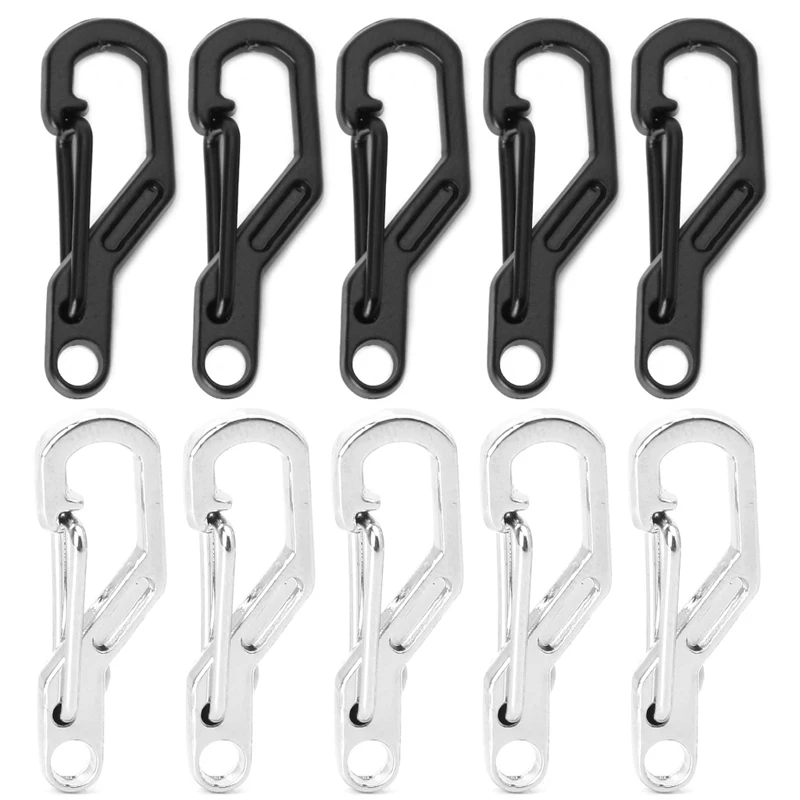 

5Pcs Alloy Mini EDC Spring Clips Hook Survival Keychain Outdoor Camping Tool
