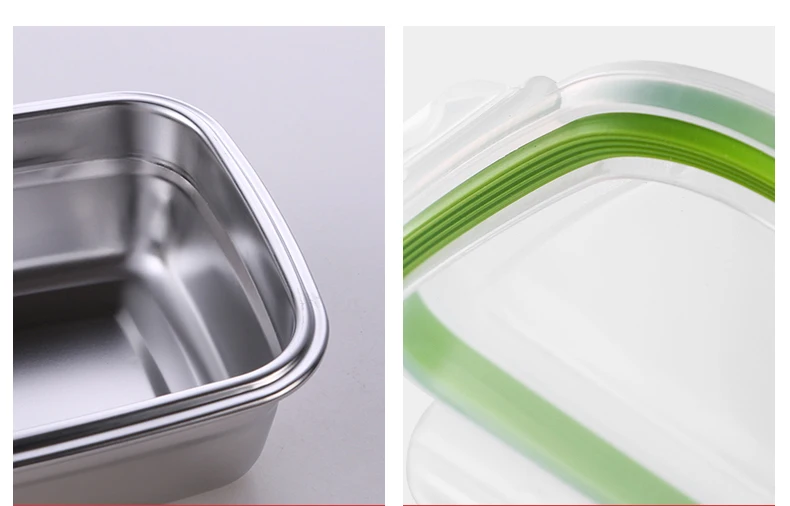 Stainless Steel Lunch Box with Cover SUS 304 Food container Keep fresh Lunch Box Inox Lunch box Bento lunch box micro onde (17)