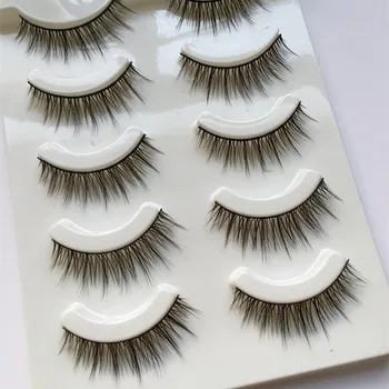 

5pair 3D False Eyelashes Multi-layer Thick False Eyelashes Handmade Cotton Stems Fake Eyelashes Stage Smoked Makeup Lashes Tool