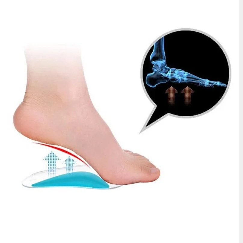 1 пара стельки детские силиконовые стельки плоские опора для ног обуви клейкие Вставки Детские ортопедические арки поддержка гелевые подушечки