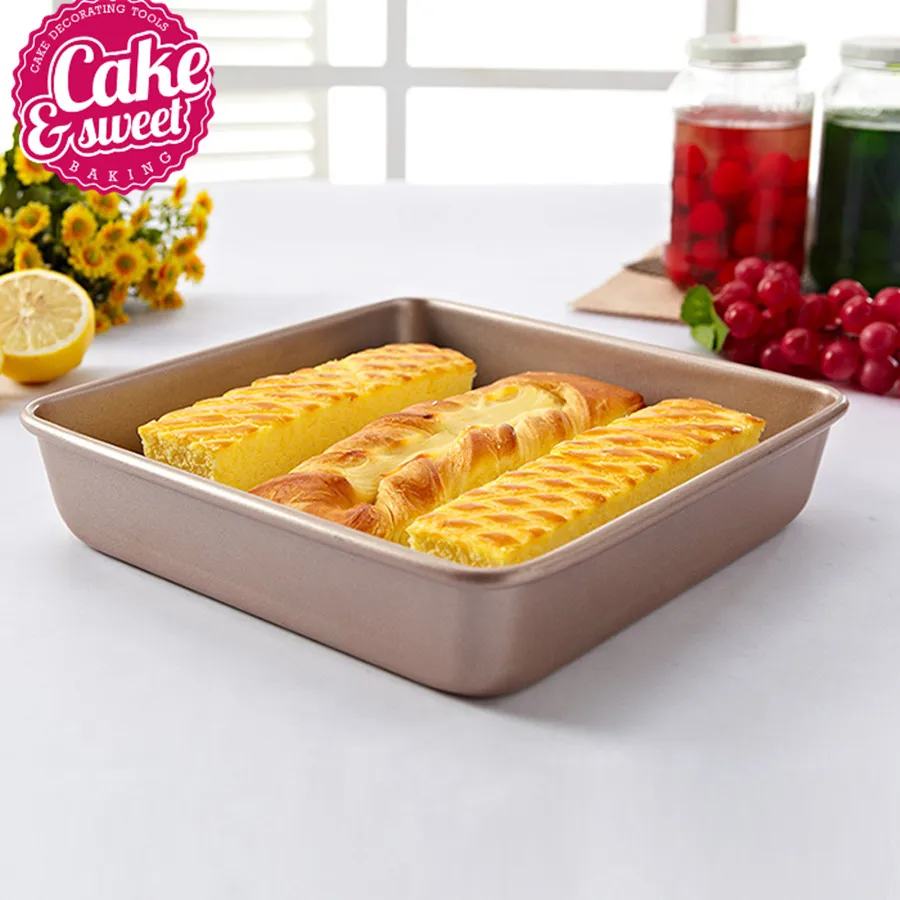 

9"Baking Pan Square Baking Dish Bread Baking Tray Carbon steel Cake Pan Mold Bread Pan Kitchen Tool DIY Baking Tools
