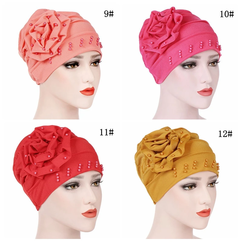 Pearls Beaded Hair Loss Head Wrap Floral Cotton Women Beanie Muslim Turban Cancer Chemo Cap Womens Hijab Turban 10pcs/lot Pearls Beaded Hair Loss Head Wrap Floral Cotton Women Beanie Muslim Turban Cancer Chemo Cap Womens Hijab Turban 10pcs/lot