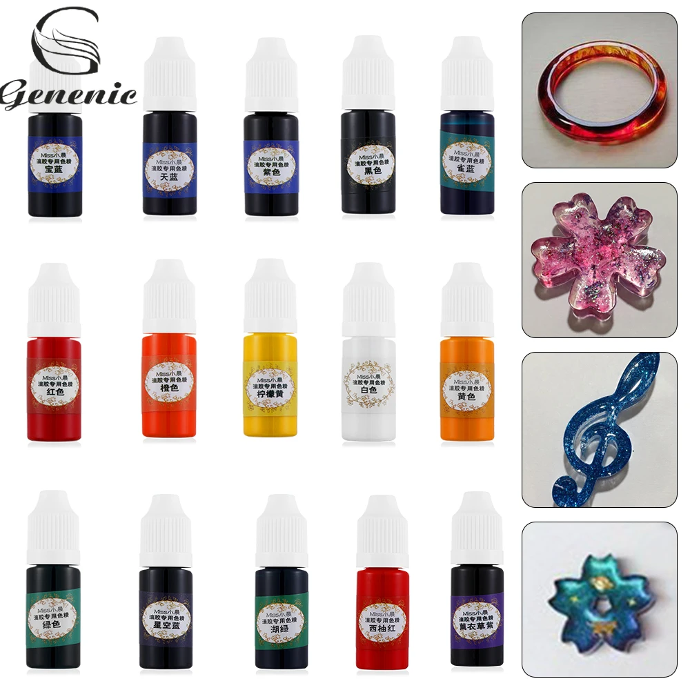 

1 bottle 10ml Liquid Resin Pigment Dye UV Resin Epoxy Resin DIY Making Crafts Jewelry Accessories 24 Colors