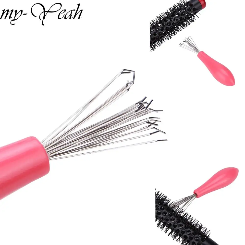 

Professional Hair Cleaning Brush Plastic Handle Embedded Cleaning Comb Dust Hair Remove Tool Styling Accessories