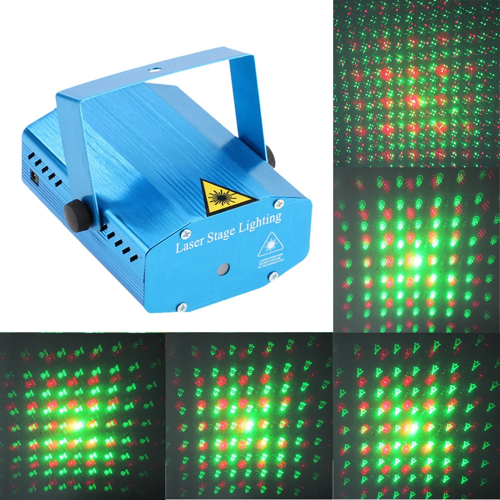 

Mini 6 Patterns Laser Stage Lights LED R&G Lighting Xmas Party KTV DJ Disco Show Projector Lamp #LO