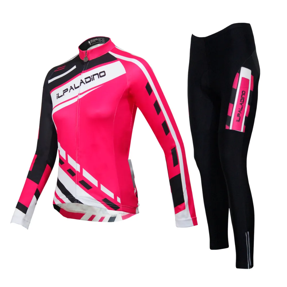 

Autumn Outdoor Cycling Sports Long Sleeve Cycling Clothes Women And Compression Tights Pants Set Size XS-5XL