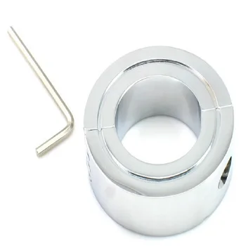 3 size large Heavy Duty male Ball Scrotum Stretcher metal penis lock bondage cock Ring Delay ejaculation BDSM Sex Toy men 2