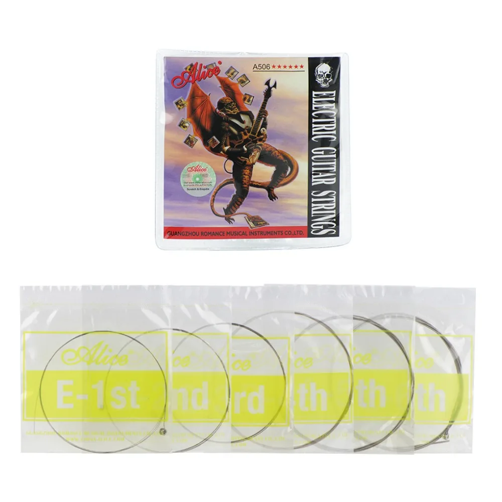 Alice A506 SL Electric Guitar Strings Set 6 Strings Super Light Tension(.009 .042) Coated Steel