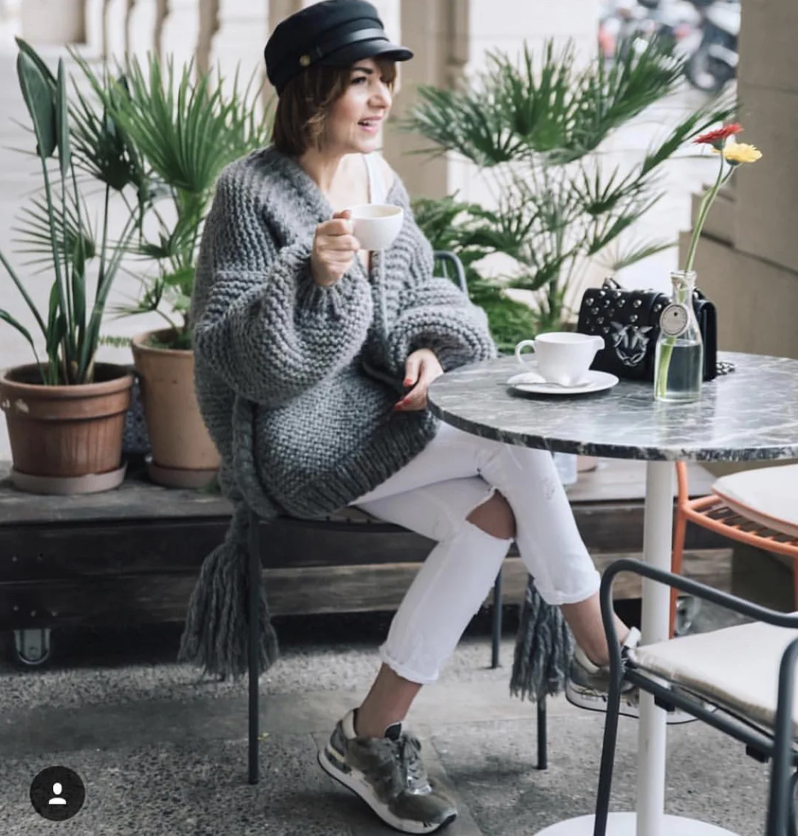 Oumeifeng Pure Handmade Large Tassel Belt Modeling Full Sweater Jacket Fashion Casual 2019 Early Fall New Wave Cardigan Oumeifeng Pure Handmade Large Tassel Belt Modeling Full Sweater Jacket Fashion Casual 2019 Early Fall New Wave Cardigan