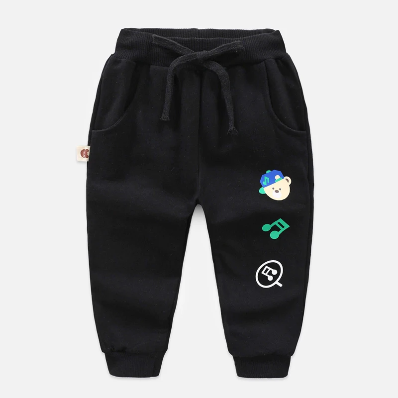 

Boys Pencil Pants Autumn Winter Thick Kids Trousers Teenage Clothing Mid Elastic Waist Cartoon Color Boy Pants