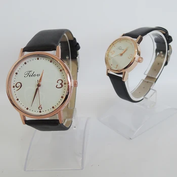 

one set of 2 pcs .top fashion lovers watch with waterproof , good quality,pu belt.
