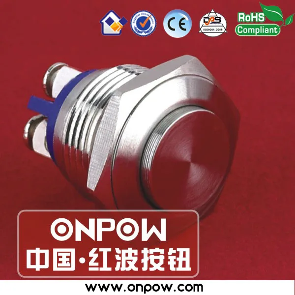 

ONPOW 16mm waterproof push button switch GQ16H-10/S