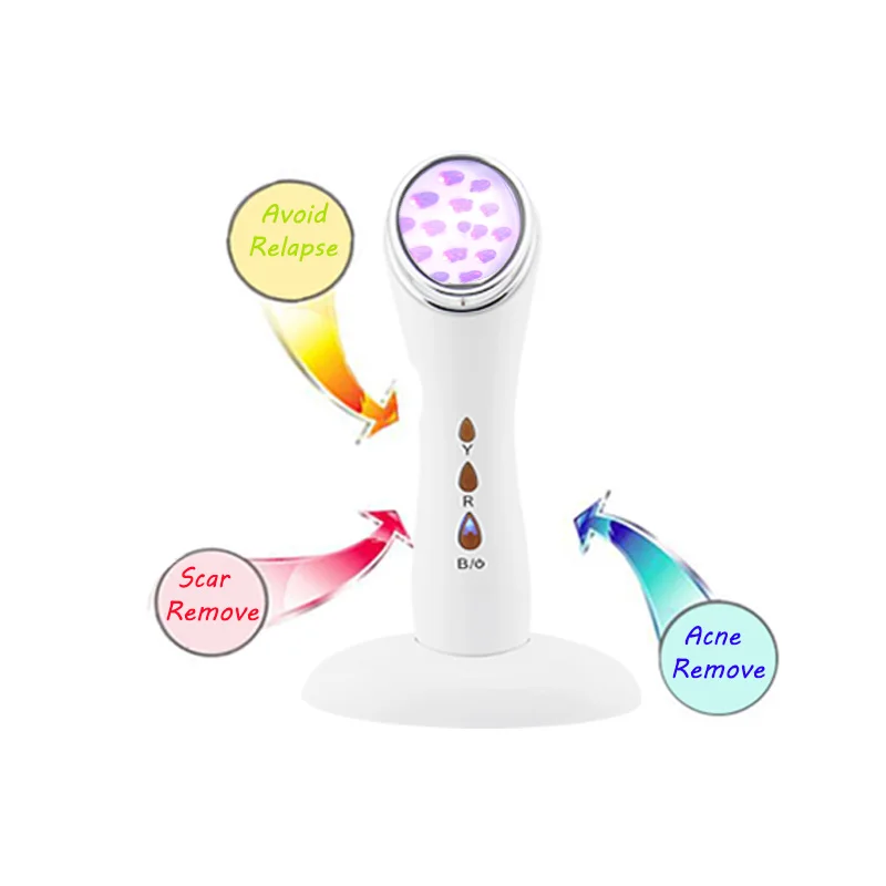 Профессиональный фотонный аппарат для омоложения кожи PDT светодиодный светильник терапия красный синий 3 цвета пигментация оборудование для лечения кожи - Цвет: WHITE