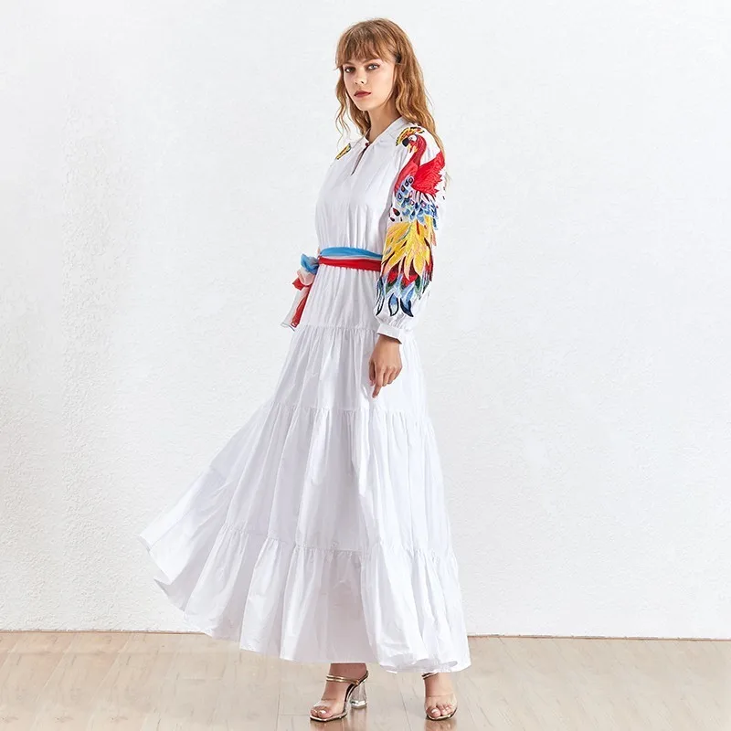 TWOTWINSTYLE Embroidery Patchwork Dress Women O