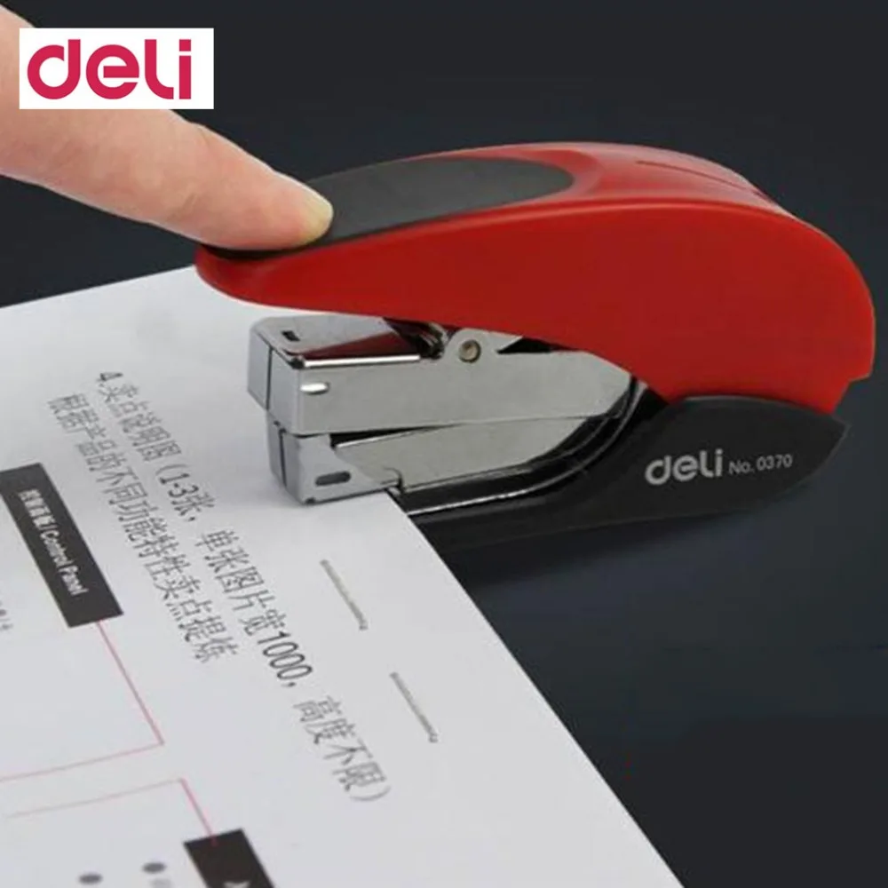 

Deli 0370 Stapler Labor Saving Repair Book Staplers Manual Metal Stapler School Office Supplies Random papeterie DropShipping