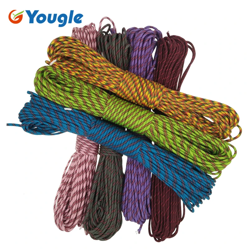 YOUGLE Paracord 550lb парашютный шнур веревка Mil Spec Тип III 7 Strand 100FT 31 м оборудование для кемпинга Скалолазание Веревка 116-122