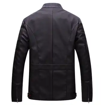 BOLUBAO Fashion Brand Men Leather Jacket Mens Plus Velvet Thick Warm Leather Jackets Men Motorcycle PU Leather Jackets