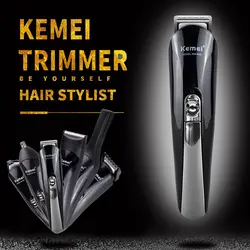 Kemei 6 в 1 машинка для стрижки волос titanium clipper электробритва борода мужчины Инструменты для укладки станок для бритья резки 4