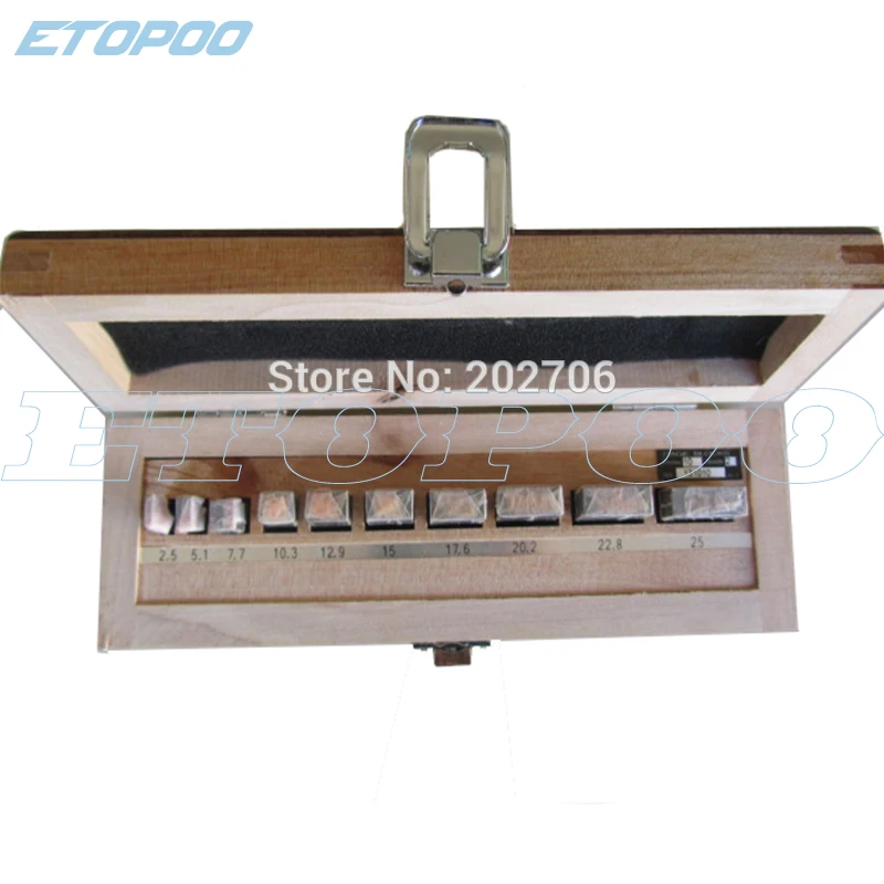 0 25mm micrometer inspecte 1 Grade Gage blocks set 2.5 25mm steel block