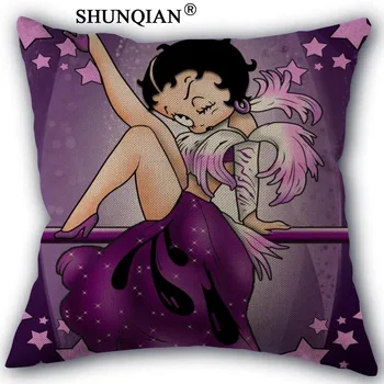 

Custom Pillowcase betty boop High Quality Home textile Cotton Linen One Side Hot Sale Pillow Covers 45x45cm
