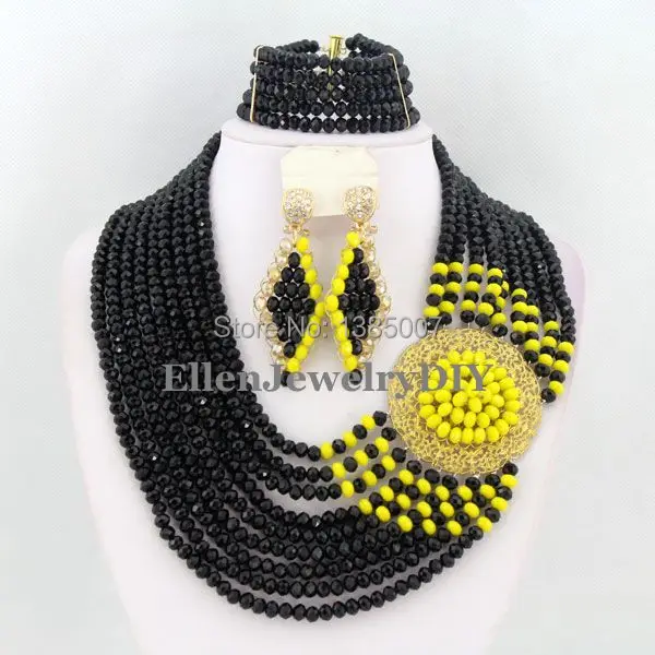 

African Beads Jewelry Set Crystal Beads Necklace Set African Jewelry Set Crystal Jewelry Set W6764