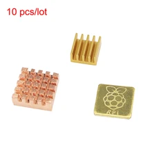 10pcs/lot Raspberry Pi 3 Heat Sink 1 Aluminum + 2 Cooper Heat Sink 1 with Logo Cooling Radiator for Raspberry Pi 3 Model B+