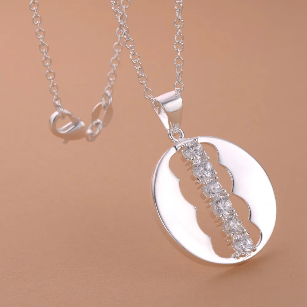 shinecrystalsilverplatedNecklaceSilverPendantJewelryQDQFZVNN