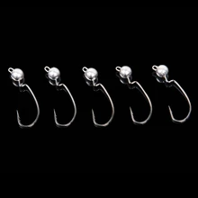 5 шт./упак. рыболовный крючок головка с рукояткой Крюк вес 3,5g 7,5g 10,5g рыболовный крючок с грузилом, приманка жесткая приманка мерный стаканчик